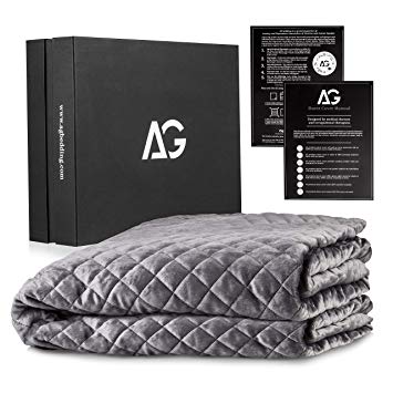 AG Bedding Removable Duvet Cover for Weighted Blanket - Duvet Cover - 48 x 72 Inches - Designed for Weighted Blanket Adult | Dark Grey