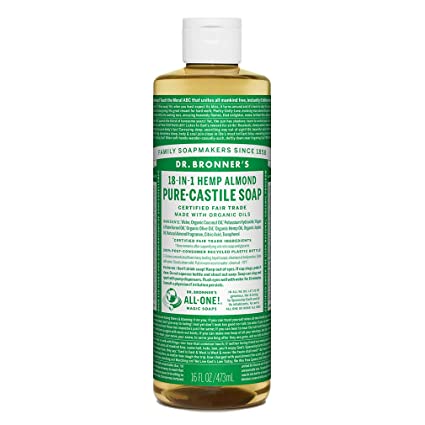 Dr. Bronner's Organic Almond Pure-Castile Liquid Soap, 473 ml