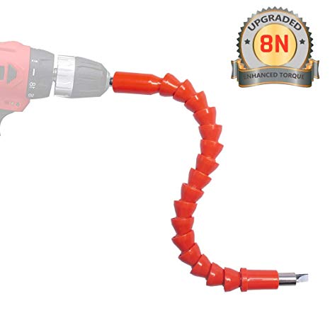 Enhanced Edition Flexible Extension Magnetic Screwdriver Extention Hex Shaft Screw Power Drill Connection Tip 11.8'' Flex Adapter W/Extend Drive Quick Connect Adaptor Size Hexagon 1/4 ''