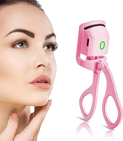 Heated Eyelash Curlers Ultimate Styling! Rapid Heat-up | USB Rechargeable | Temperature Control | Long-Lasting Curls | Safe Design | Pink