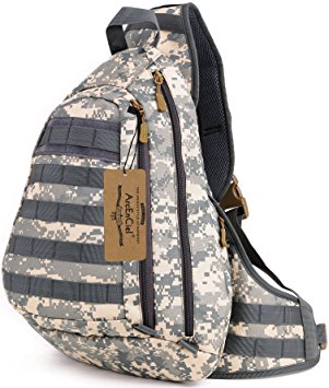 ArcEnCiel Tactical Military Sling Chest Pack Bag Molle Daypack Backpack Large Shoulder Bag Crossbody Heavy Duty Gear For Hunting Camping Trekking