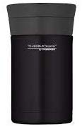 Thermos ThermoCafé Stainless Steel Food Flask with Spoon, 500 ml (Black)