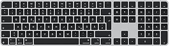 Apple Magic Keyboard mit Touch ID und Ziffernblock für Mac Modelle mit Apple Chip – Deutsch – Schwarze Tasten ​​​​​​​