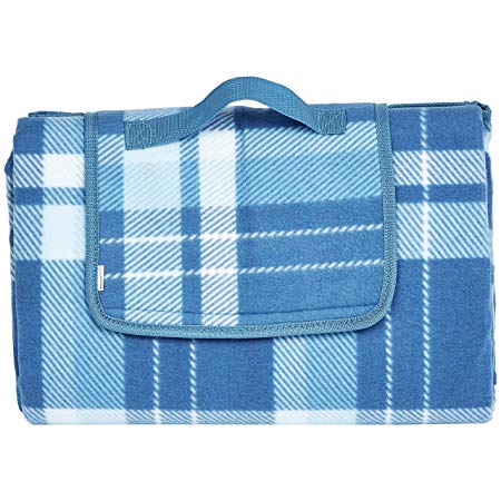 AmazonBasics Picnic Blanket with Waterproof Backing, 150 x 195 cm