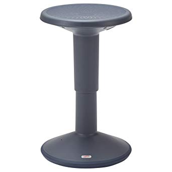 ECR4Kids SitWell Height-Adjustable Wobble Stool - Active Flexible Seating Chair for Kids and Adults - School and Office, Grey