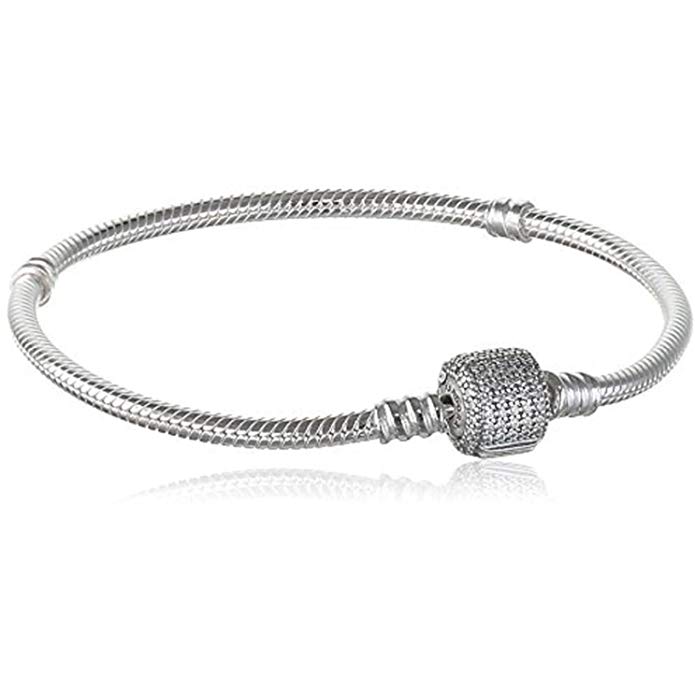 PANDORA Sterling Silver Barrel Clasp Bracelet 590723CZ