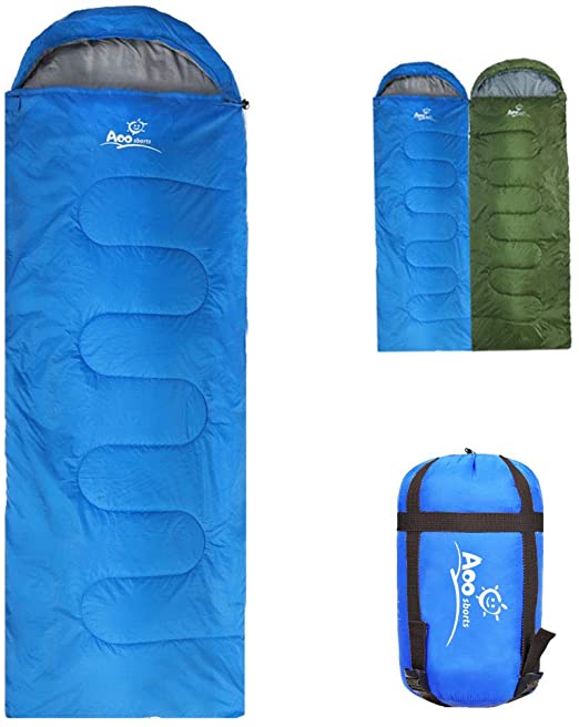 Camping Sleeping Bag, Waterproof Envelope Lightweight Portable Sleeping Bags Great For 4 Season Traveling, Camping, Hiking, Backpacking and Outdoor Activities For Adults, Kids, Girls and Boys