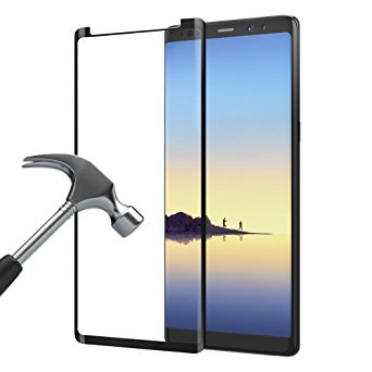 Samsung Galaxy Note 8 Screen Protector, Bovon 9H Hardness 3D Curved Full Coverage Tempered Glass Screen Protector for Samsung Note 8, Bubble-Free, Anti-Scratch, Anti-Fingerprint,HD Clear Film