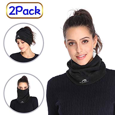 Fleece Neck Gaiters Warmer for Men Women Winter Face Mask Neck Scarf for Cold Weather Skiing Running