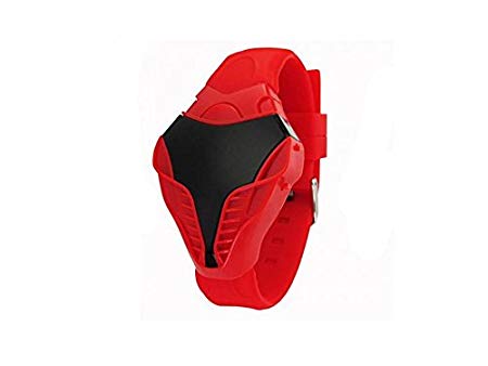 Unisex Casual Wrist Watch LED Digital Cobra Triangle Dial Silicone Sports Watch