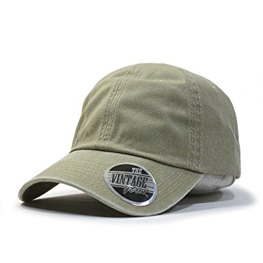 Plain Washed Cotton Twill Dad Hat Baseball Cap with Adjustable Velcro