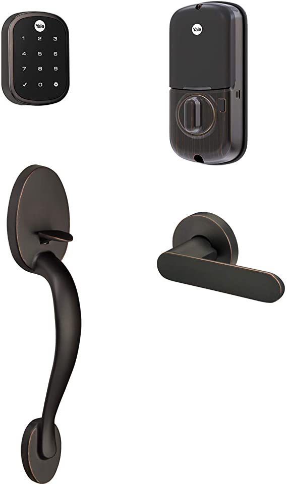 Yale Assure Lock SL - Key-Free Touchscreen with Jamestown Handleset in Bronze