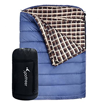 Sportneer -18C/0F Sleeping Bag, 94" x 62" BONUS Compression Sack for Camping Hiking