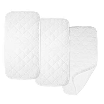 American Baby Company Ultra Soft Quilted Waterproof Changing Table Pad Liners, 3Count