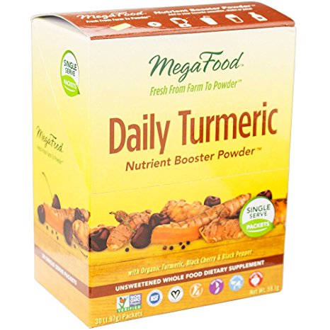 MegaFood - Daily Turmeric Booster Powder, Promotes Healthy Aging & Well-Being, 30 Singles (FFP)