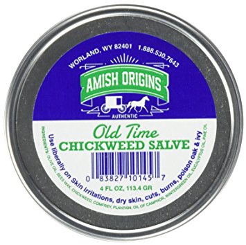 Amish Origins Old Time Chickweed Salve Tin, 4 Ounce