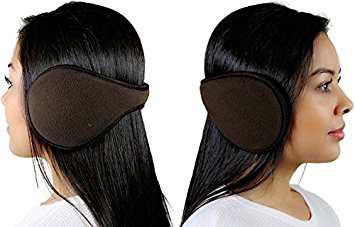 GPCT 2 Pack Unisex Foldable, Soft, Ultra Warm, Maximum Comfort, Behind The Head 180's Metro Ear Warmers EarMuffs. Excellent Accessory for Winter! Great for Dogs & Cats as Well! (Brown)