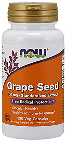 Now Foods Grape Seed Standardized Extract Capsules, 0.1 kg