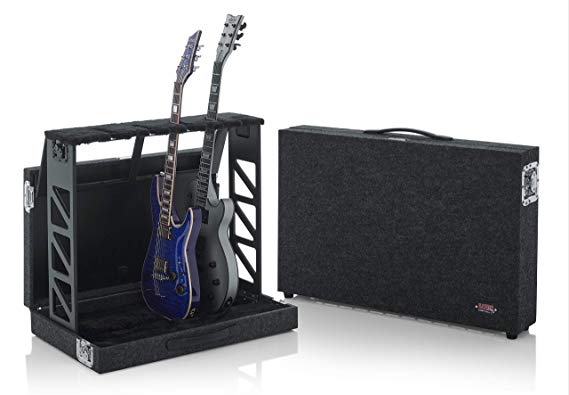 Gator Cases Compact Guitar Stand Case; Holds up to (4) Acoustic or Electric Guitars (GTRSTD4)