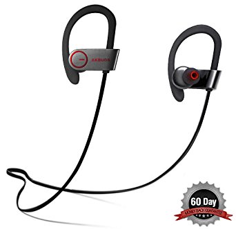 Wireless Sport Bluetooth Headphones - Akbuds Hd Stereo Beats Sound Quality Headset - Sweatproof Stable Fit In Ear Workout Sports Earbuds - Noise Cancelling Ergonomic Running Earphones With Microphone