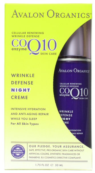 Avalon Organics CoQ10 Repair Wrinkle Defense Night Creme 175-Ounce BottlePack of 2