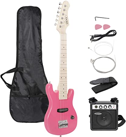 ZENY 30 inch Kids Electric Guitar with 5w Amp, Gig Bag, Strap, Cable, Strings and Picks Guitar Combo Accessory Kit