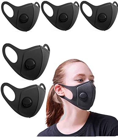 5PCS Reusable Face Shield, Washable Shield Dust Protective Air Purifyin Comfortable Filter Dustproof Cover