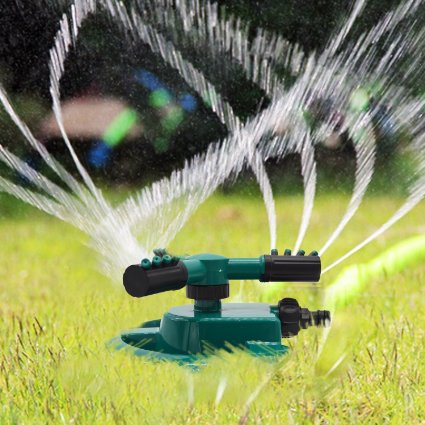 Freehawk® Lawn Sprinklers/Garden Hose Sprinklers, Premium Quality, ABS Base, Durable Rotary Three Arm Water Sprinkler