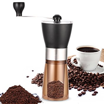 Manual Coffee Grinder Stainless Steel Coffee Bean Grinder Burr Mill for Home, Office or Travel (5207)