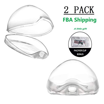 2 Pack Pacifier Case, Pacifier Holder for Baby Infant, Nipple Shield Case with NO BPA