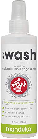 Manduka Organic Yoga Mat Cleaner – 8 oz Spray to Safely Clean, Restore and Renew Your Mat. No Residue