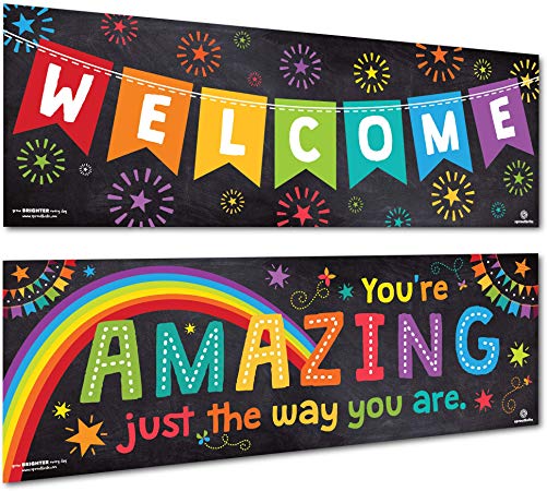 Sproutbrite Classroom Decorations Banner/Poster - Welcome Banner (Paper)