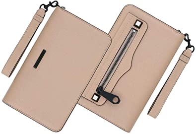 Rebecca Minkoff Regan Universal iPhone Plus Leather Wristlet Wallet, Nude