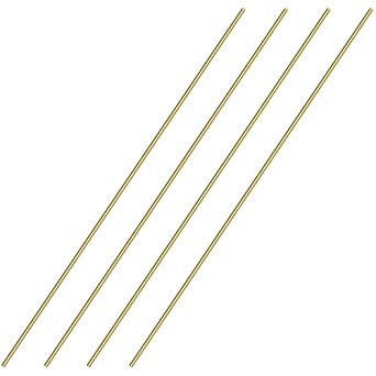 Sutemribor Brass Solid Round Rod Lathe Bar Stock, 1/8 Inch in Diameter 14 Inches in Length (4 PCS)