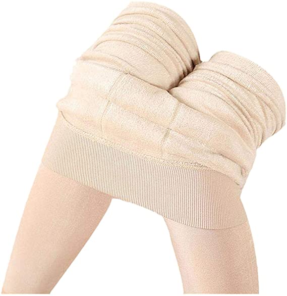 Koly Women's Winter Thick Warm Fleece Lined Thermal Stretchy Leggings Pants