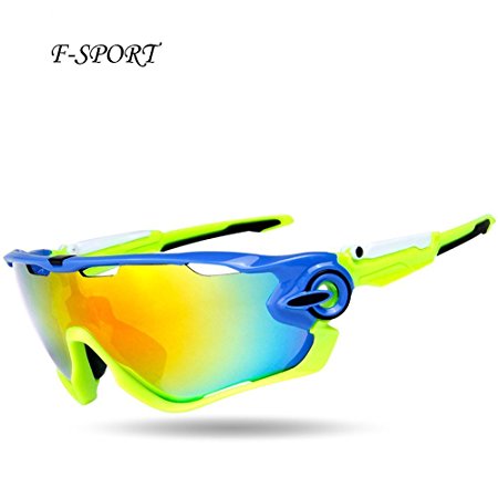 2017 Newest Outdoor Sports Fashion Sunglasses.Great For Cycling Driving Hiking Skiing or Fishing.Changeable Lenses and Unbreakable High strength