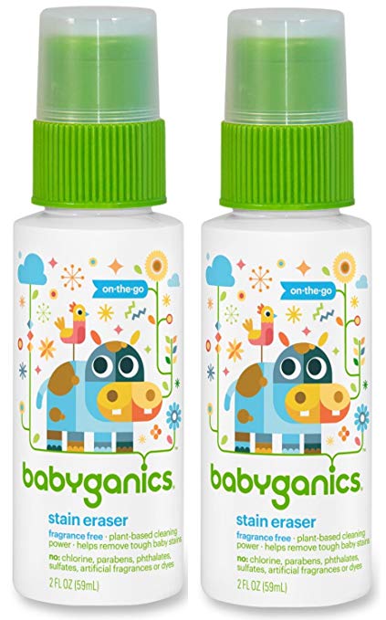 Babyganics Stain Eraser Marker, 2oz, On-The-Go (Pack of 2)