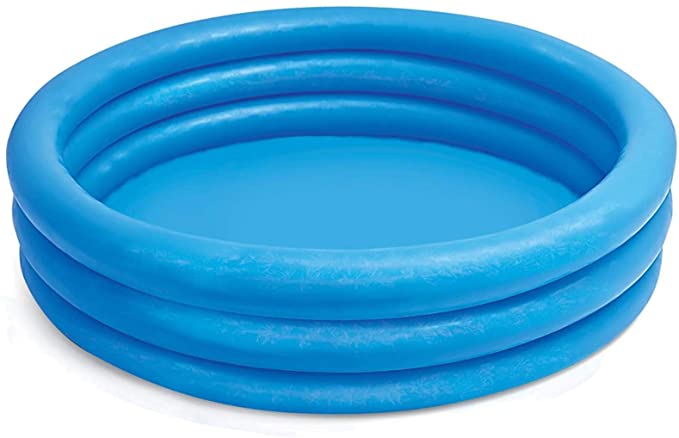 Intex FBA_58446EP Crystal Blue Kids Outdoor Inflatable 66" x 15"Swimming Pool, Blue, 8"