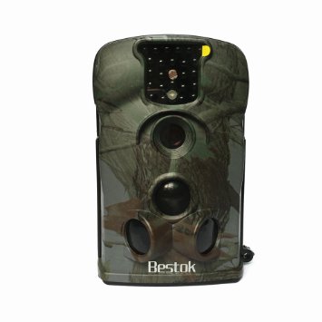 Bestok 12MP Digital Infrared Night Vision Outdoor Waterproof Wildlife Cam Scouting Stealth Trail Hunting Game Spy Camera Security Wide Angle   4G SD Card