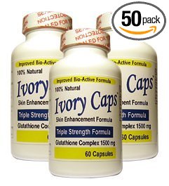 (3 Pack) Ivory Caps **BEST VALUE**- Maximum Potency Glutathione 1500 "Skin Whitening" Complex