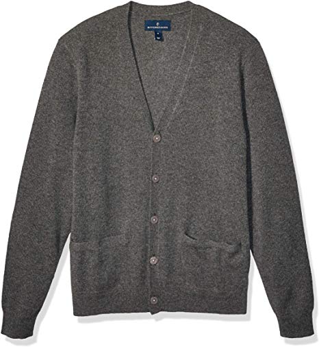 Amazon Brand - BUTTONED DOWN Men's 100% Premium Cashmere Cardigan Sweater