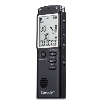 Coredy DGV-100M 8 GB Professional HD Digital Voice Recorder Dictaphone Pen with Mp3 Voice Activated Function External Microphone for Meetings Interviews Students Learning and Conversations
