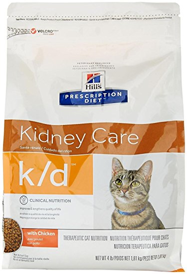 Hill's Prescription Diet k/d Feline Renal Health Dry Food 4-lb bag