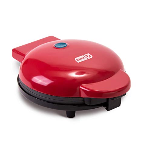 Dash DEWM8100RD Express 8” Waffle Maker Machine for Individual Servings, Paninis, Hash Browns   Other on The go Breakfast, Lunch, or Snacks, with Easy Clean, Non-Stick Sides, Red