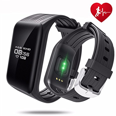 TIISON Fitness Tracker, K1 CHR Sports Band Heart Rate Monitor Sleep Monitor Calorie Smart Watch Reminder