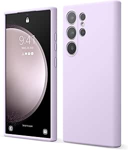 elago Compatible with Samsung Galaxy S24 Ultra Case, Liquid Silicone Case, Full Body Protective Cover, Shockproof, Slim Phone Case, Anti-Scratch Soft Microfiber Lining, 6.8 inch (Lavender)