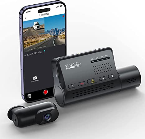 VIOFO A139 Pro 2CH DashCam STARVIS 2 IMX678 Sensor, Superb Night Vision, Ultra HD 4K HDR Dashcam, 5GHz WiFi GPS, 24H Parking Mode, CPL Filter, Voice Notification (A139 Pro 2CH (Front   Rear))
