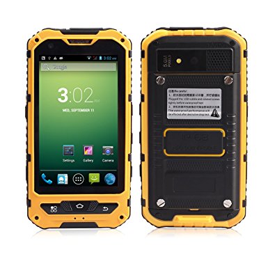 MOCREO MOXIV 4.0 inch Capacity Screen MTK6572 Dual Core 1.2GHz Unlocked Outdoor Cell Phone Android 4.2 Ultra-Rugged IP67 Standard Waterproof / Dustproof / Shockproof 3G WCDMA Smartphone Dual SIM W/ Dual Cameras / 4GB ROM / GPS / Wi-Fi / Bluetooth / FM (Yellow)