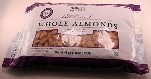 Berkley & Jensen whole almonds all natural (48 oz bag)