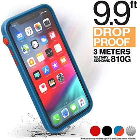 Catalyst - Case for iPhone 11 Case with Clear Back, Heavy Duty 10ft Drop Proof, Truss Cushioning System, Rotating Mute Switch Toggle, Compatible with Wireless Charging, Lanyard- Blueridge/Sunset